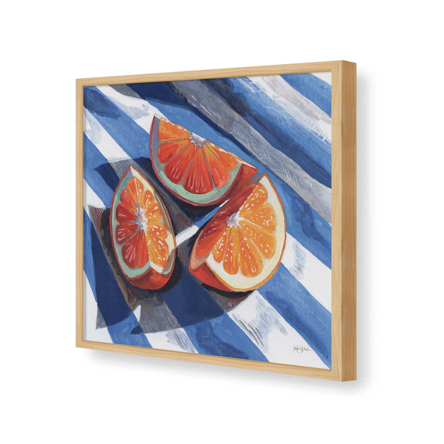 [Color:American Maple], Picture of art in a American Maple frame of the corner