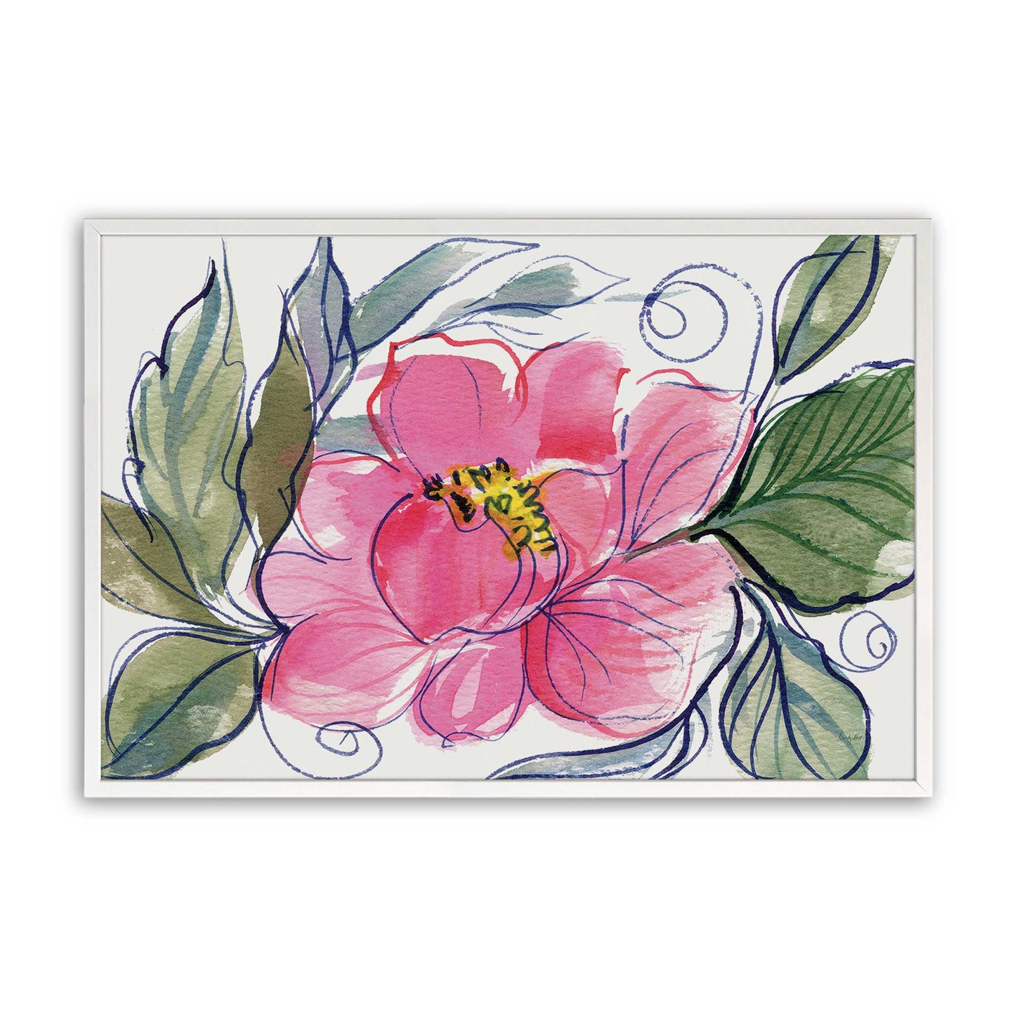 [Color:Opaque White], Picture of art in a Opaque White frame