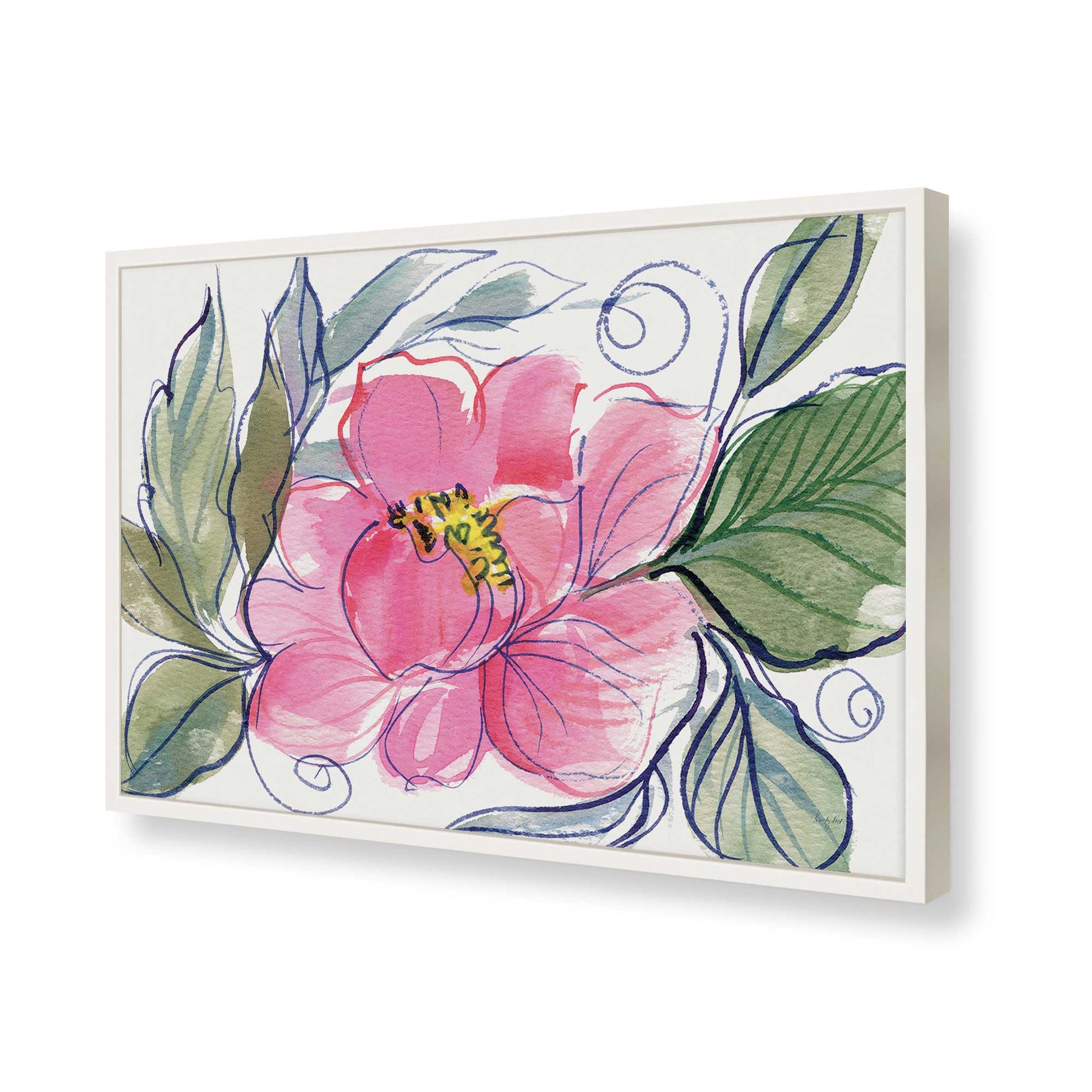 [Color:Opaque White], Picture of art in a Opaque White frame of the corner
