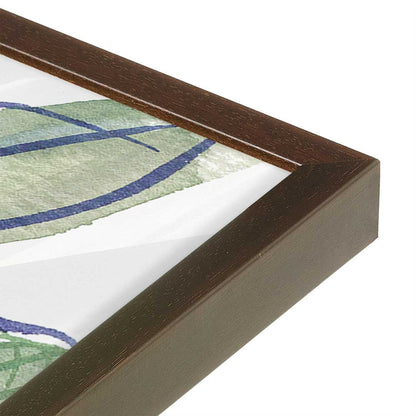 [Color:Brown], Picture of art in a Brown frame at an angle