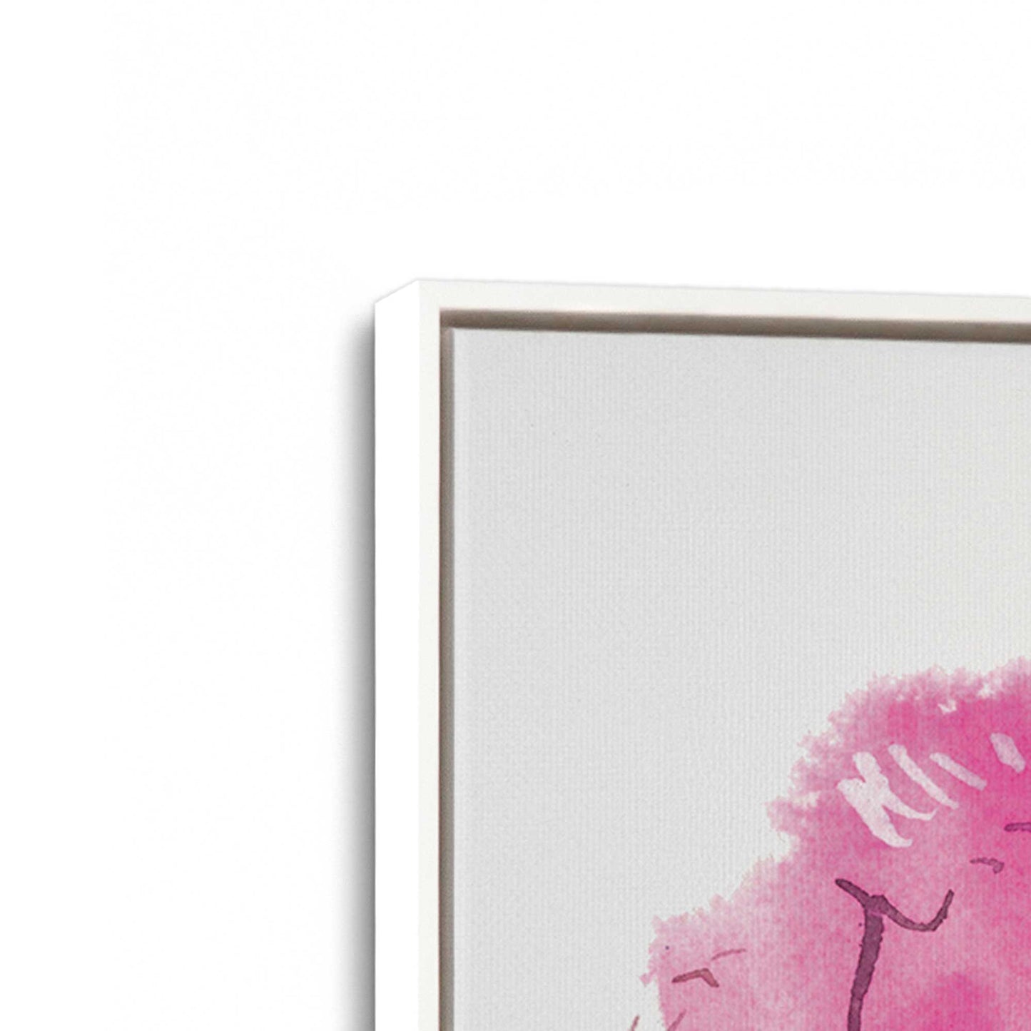 [Color:Opaque White], Picture of art in a White frame at an angle