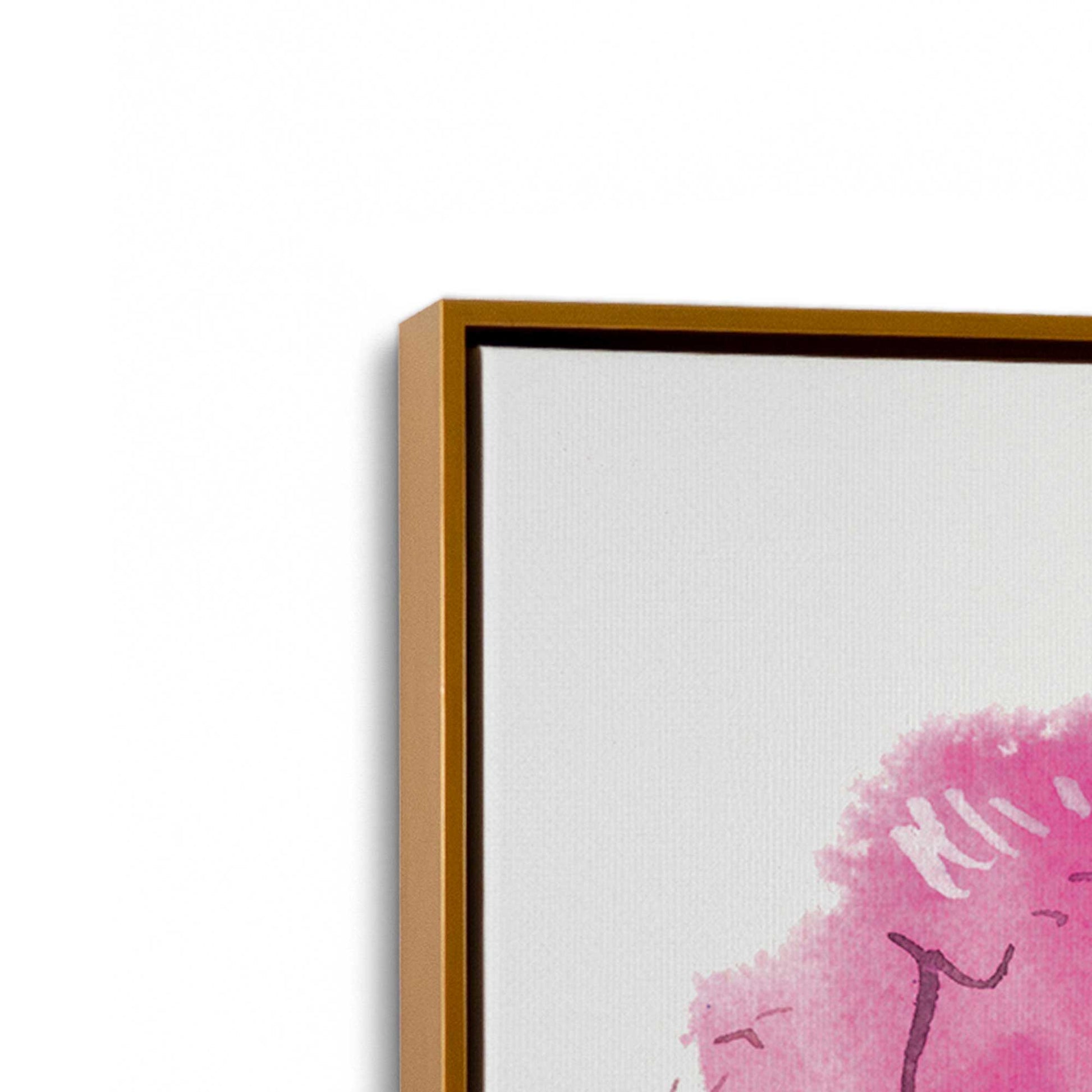 [Color:Polished Gold], Picture of art in a Polished Gold frame at an angle