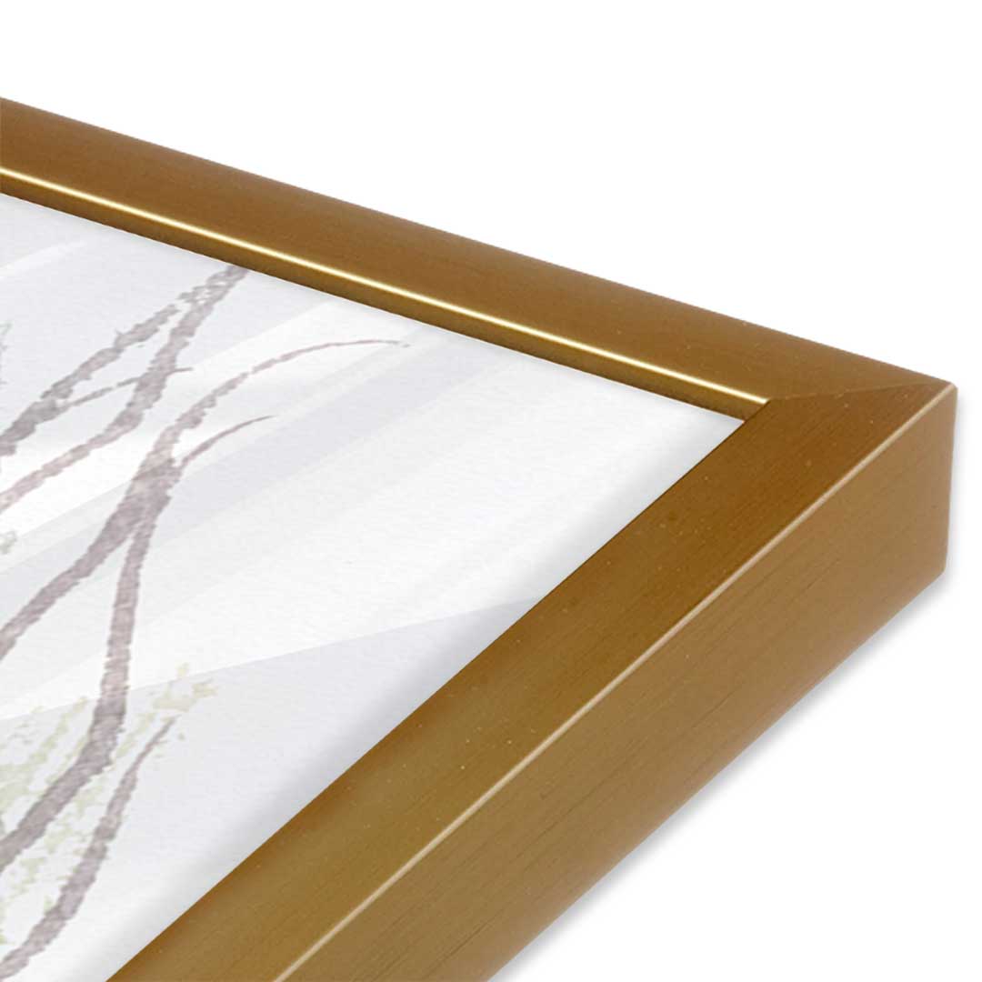 [Color:Polished Gold], Picture of art in a Polished Gold frame at an angle