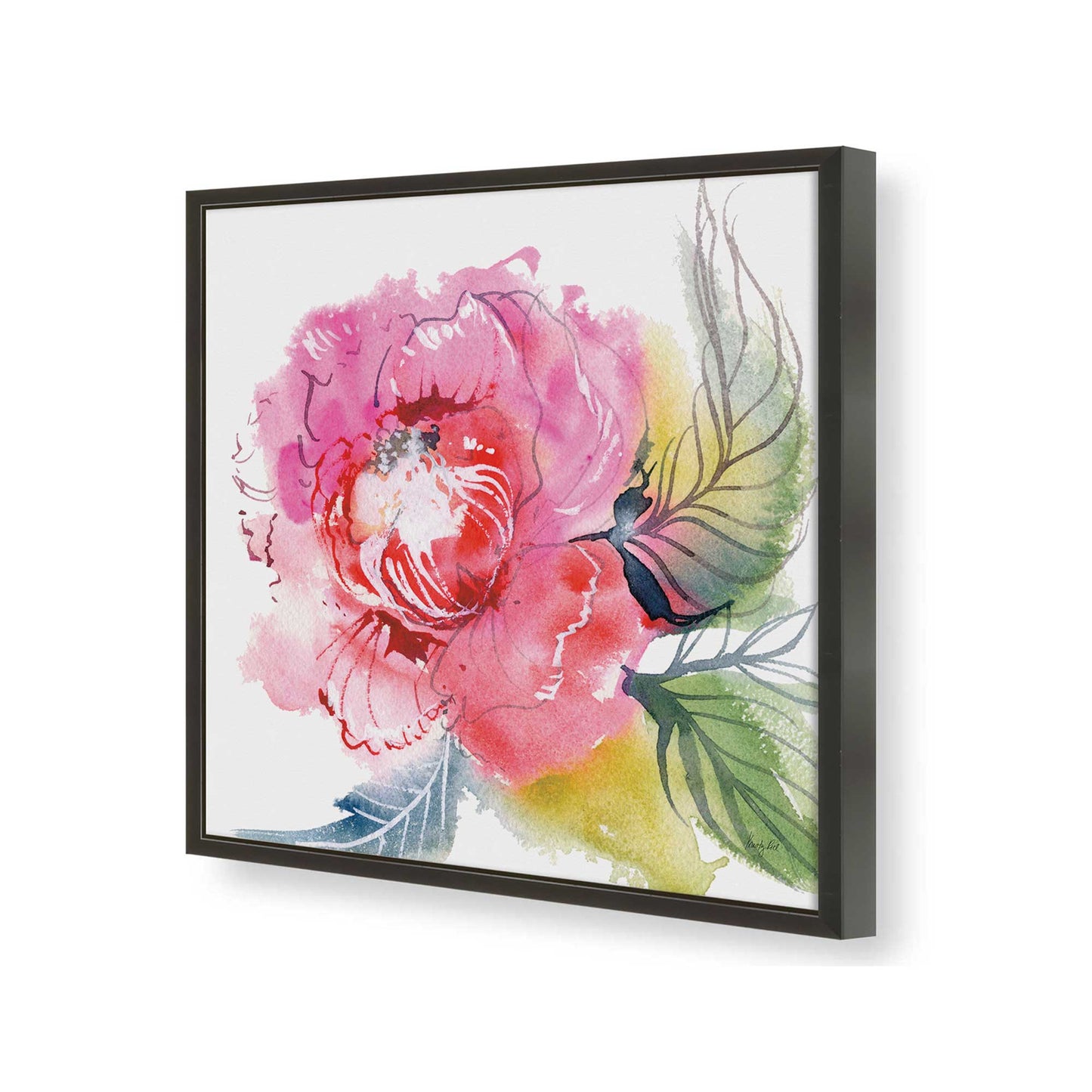 [Color:Satin Black], Picture of art in a Satin Black frame of the corner