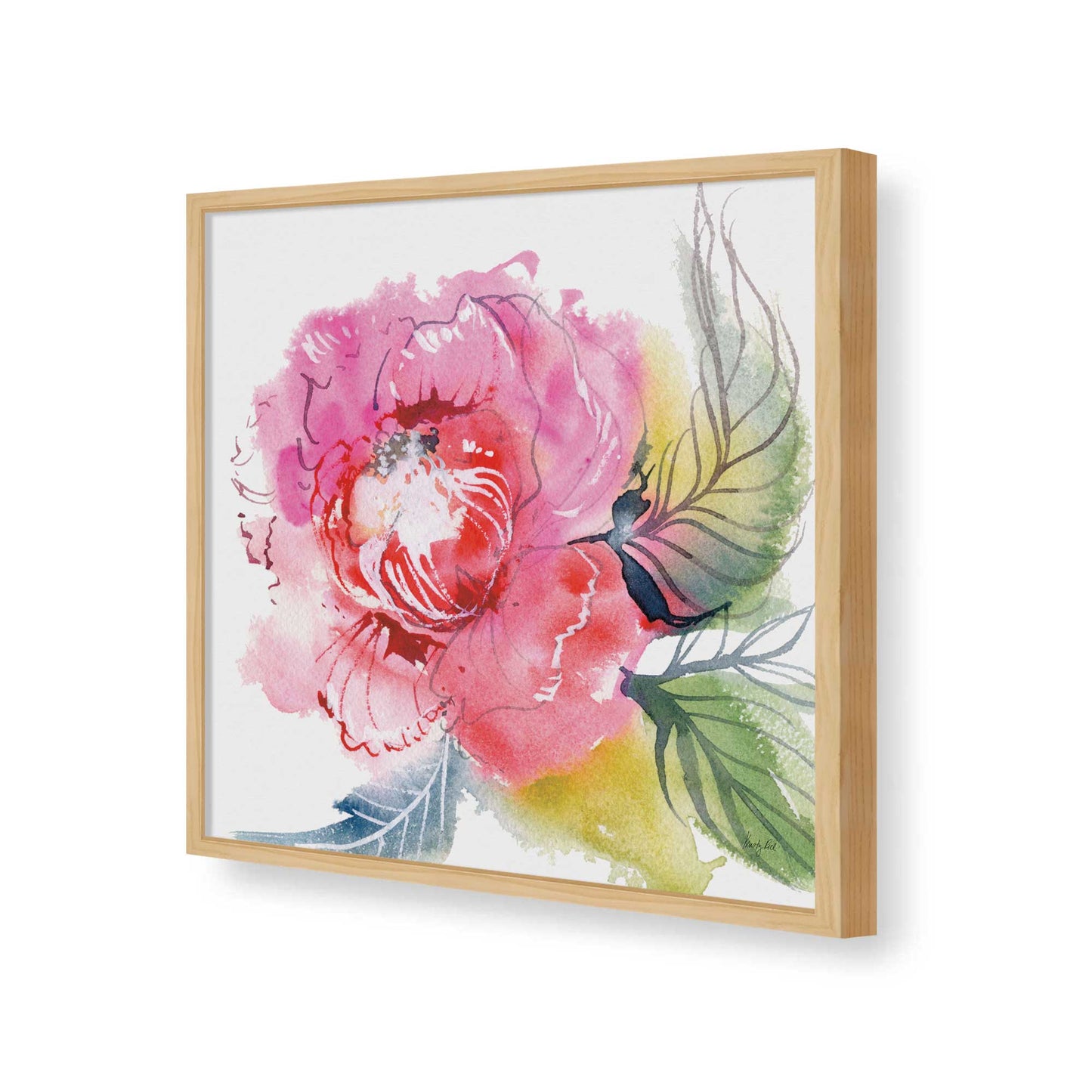 [Color:American Maple], Picture of art in a American Maple frame of the corner