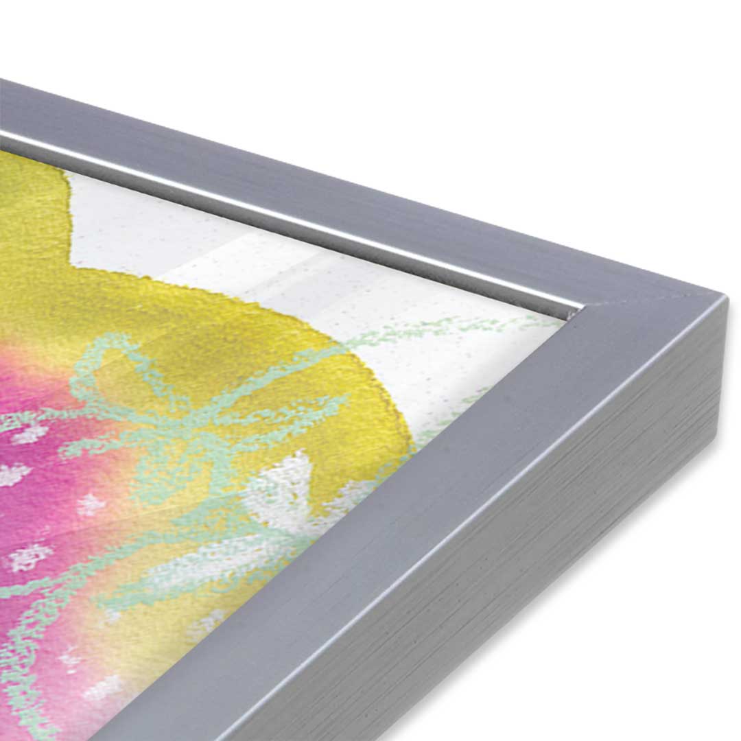 [Color:Polished Chrome], Picture of art in a Polished Chrome frame at an angle