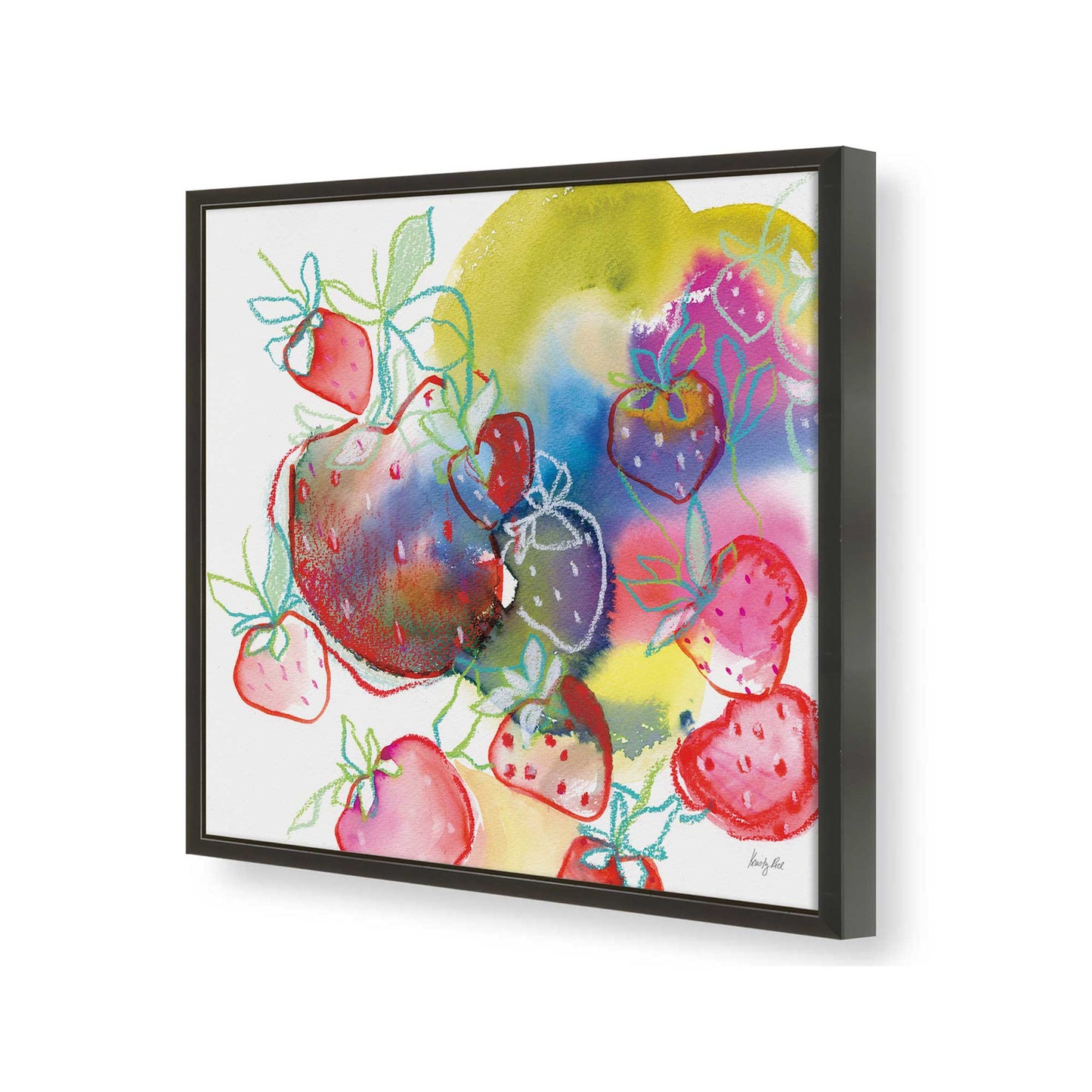 [Color:Satin Black], Picture of art in a Satin Black frame of the corner