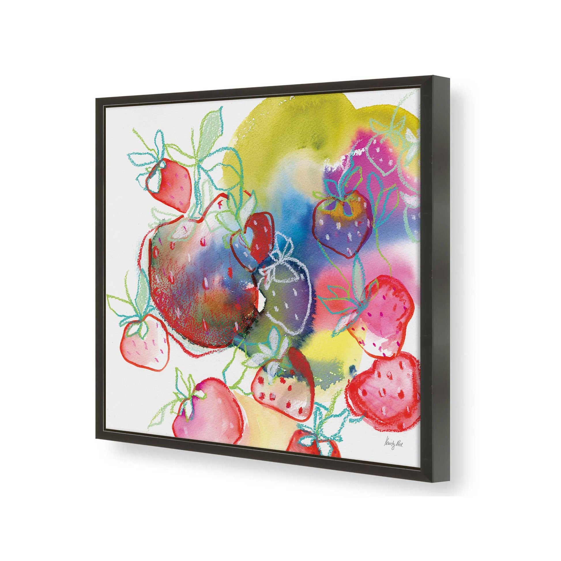 [Color:Satin Black], Picture of art in a Satin Black frame of the corner