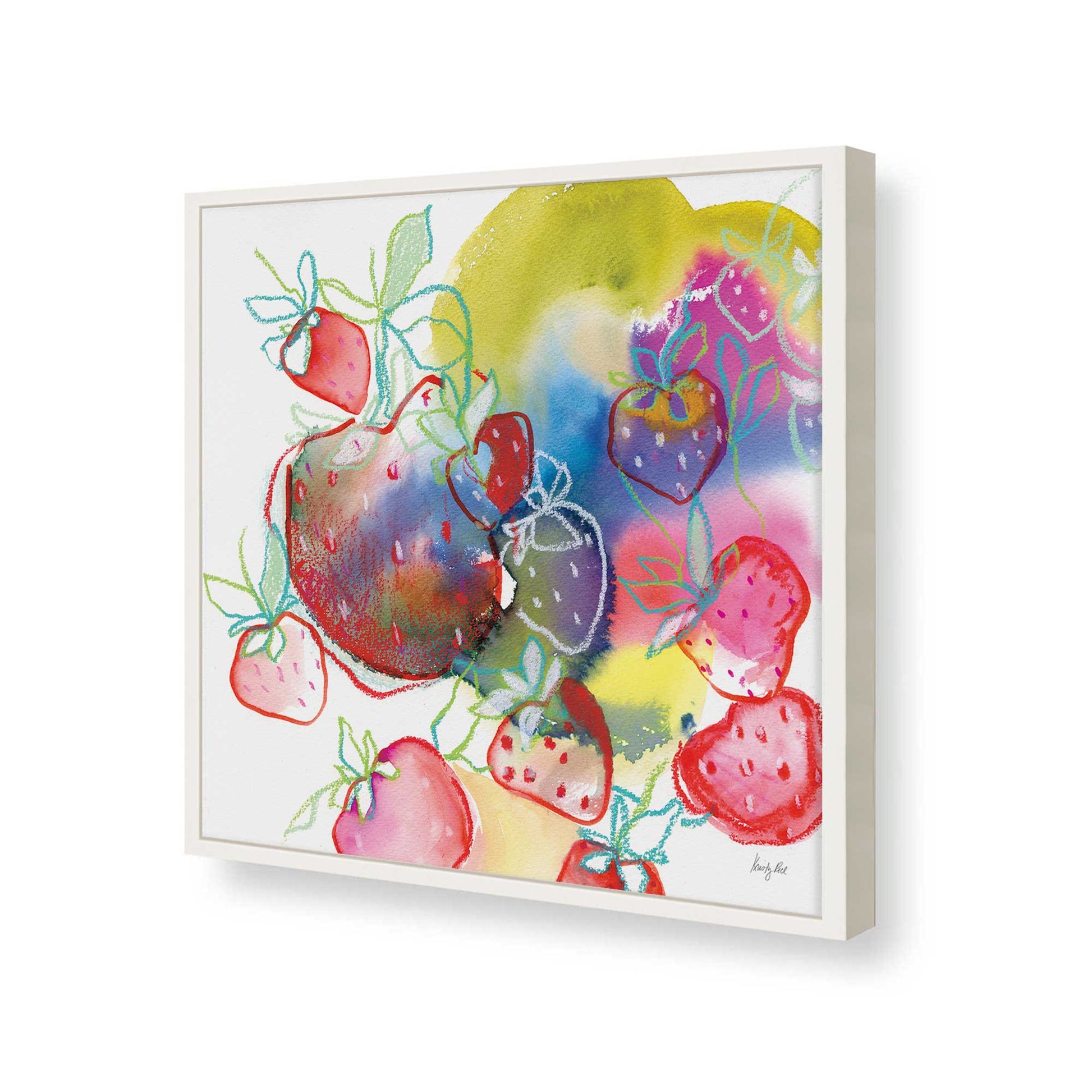 [Color:Opaque White], Picture of art in a Opaque White frame of the corner