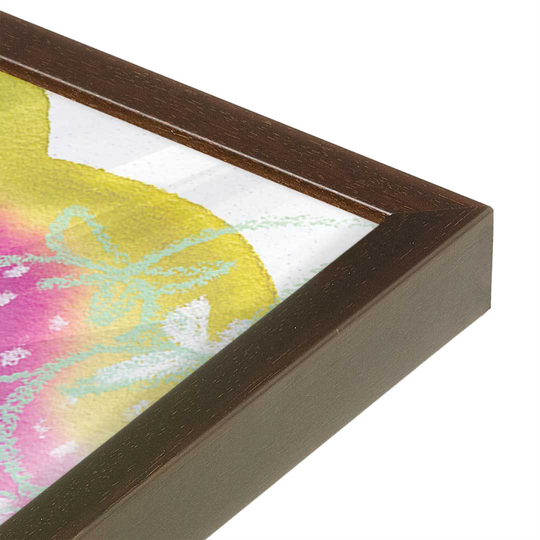 [Color:Espresso], Picture of art in a Espresso frame at an angle