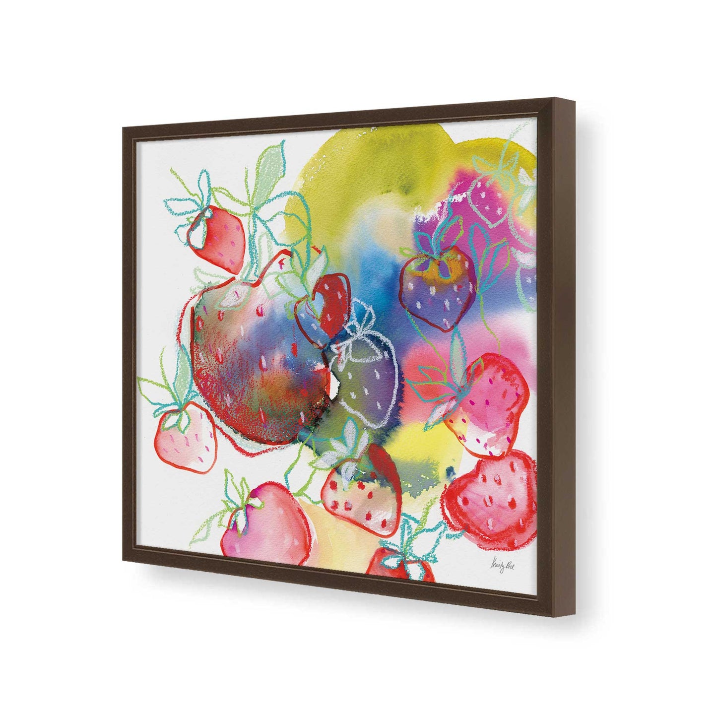 [Color:Espresso], Picture of art in a Espresso frame of the corner