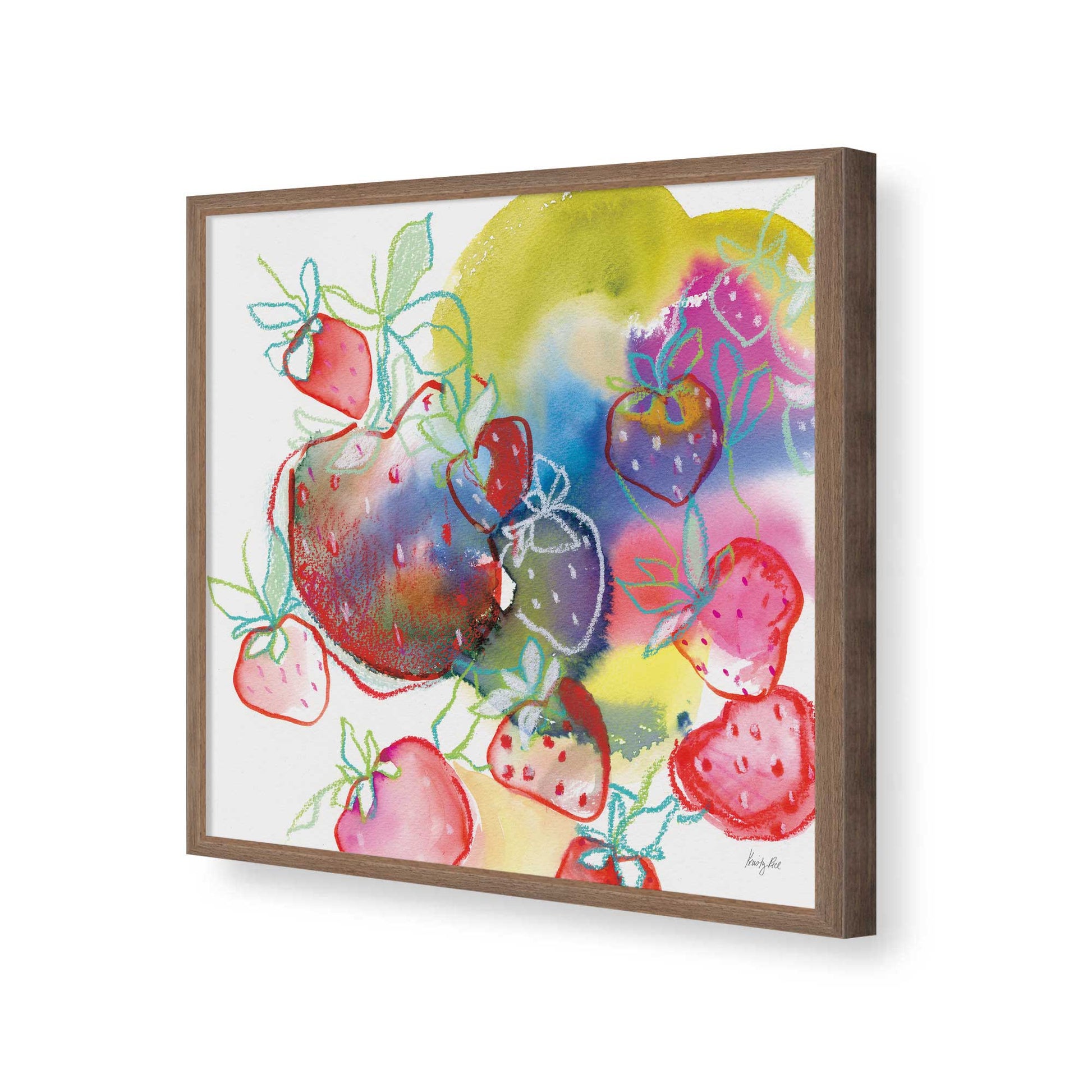 [Color:Walnut], Picture of art in a Walnut frame of the corner