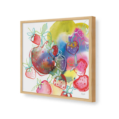 [Color:American Maple], Picture of art in a American Maple frame of the corner