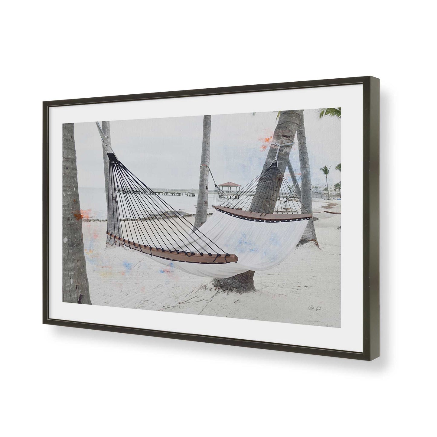 [Color:Satin Black], Picture of art in a Satin Black frame of the corner