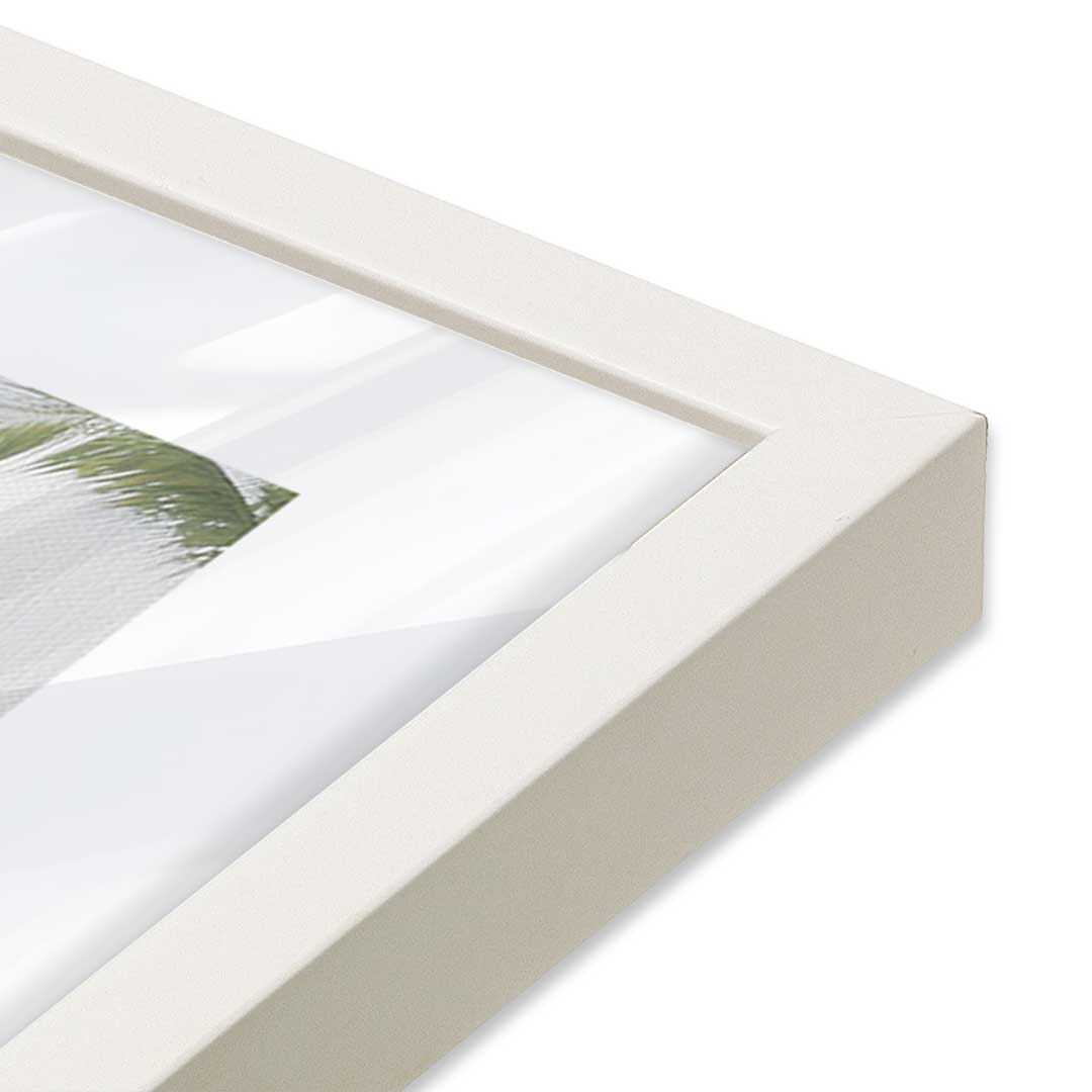 [Color:Opaque White], Picture of art in a Opaque White frame at an angle
