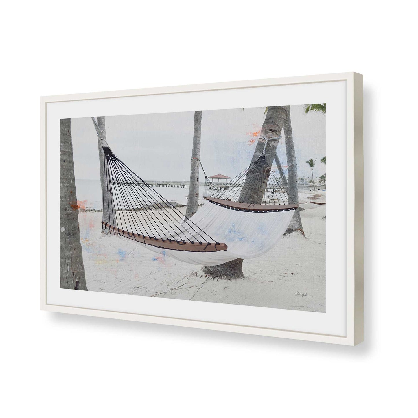 [Color:Opaque White], Picture of art in a Opaque White frame of the corner