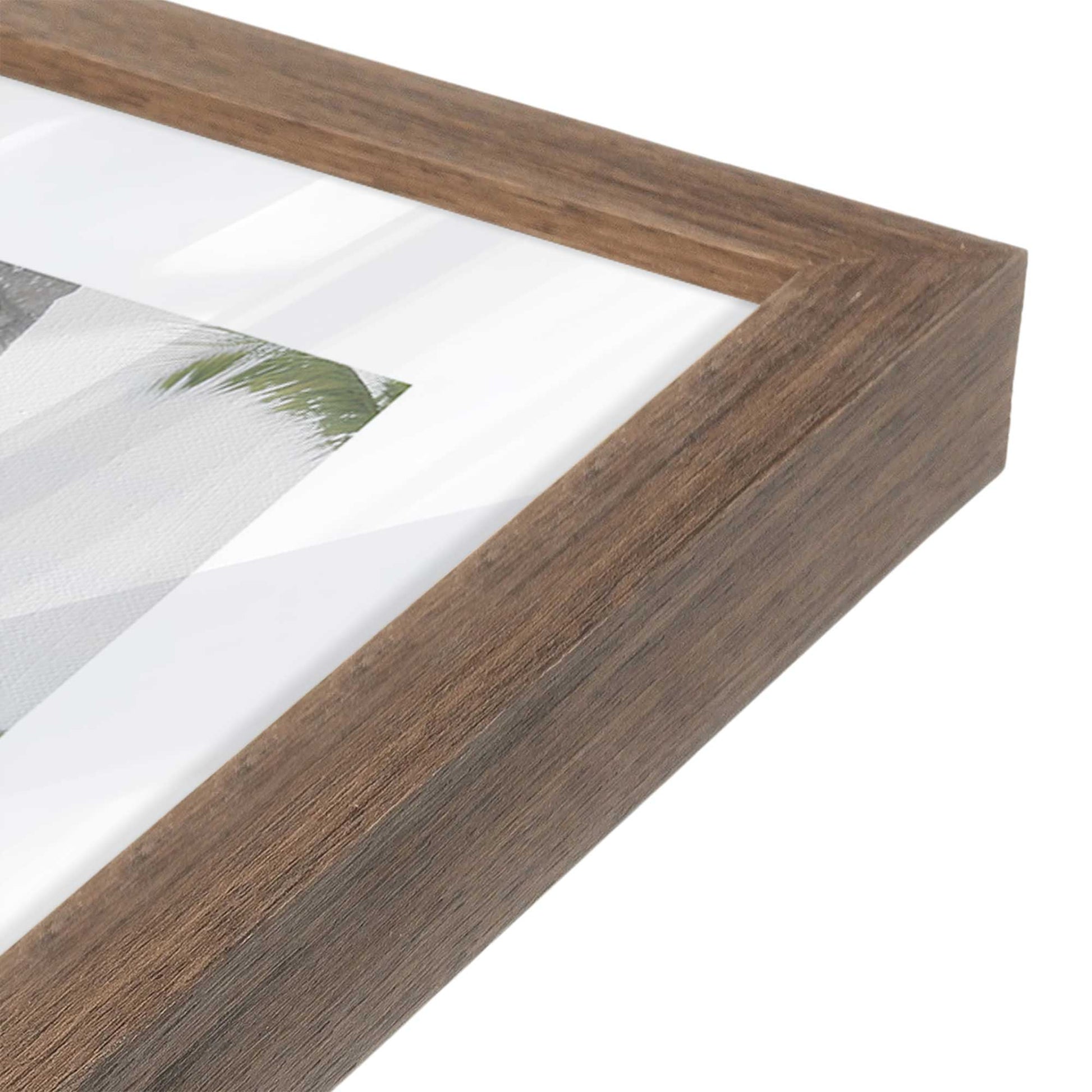 [Color:Walnut], Picture of art in a Walnut frame at an angle