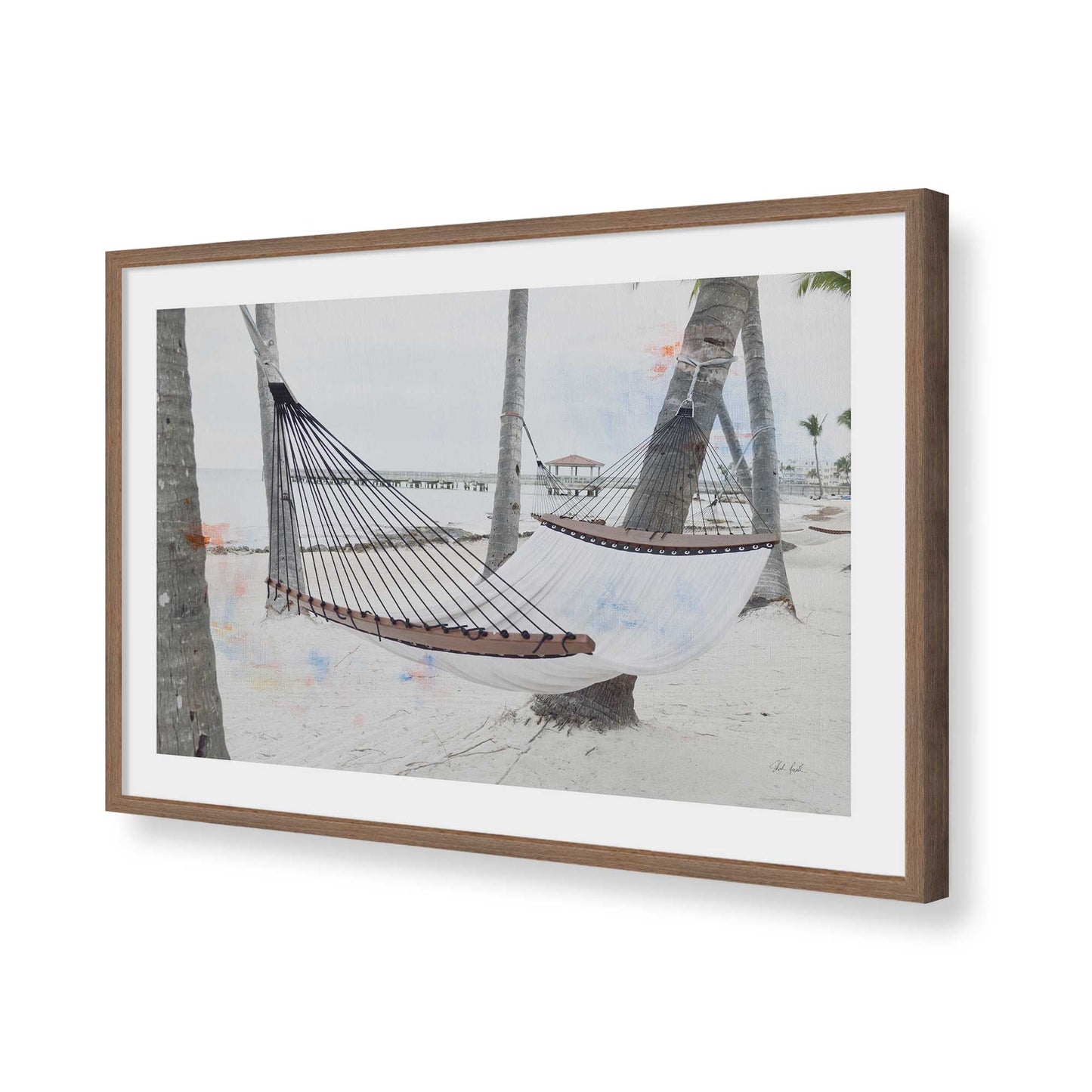 [Color:Walnut], Picture of art in a Walnut frame of the corner