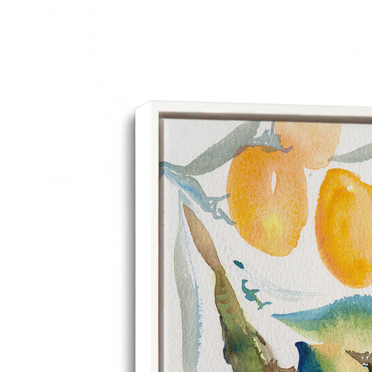 [Color:Opaque White], Picture of art in a White frame at an angle