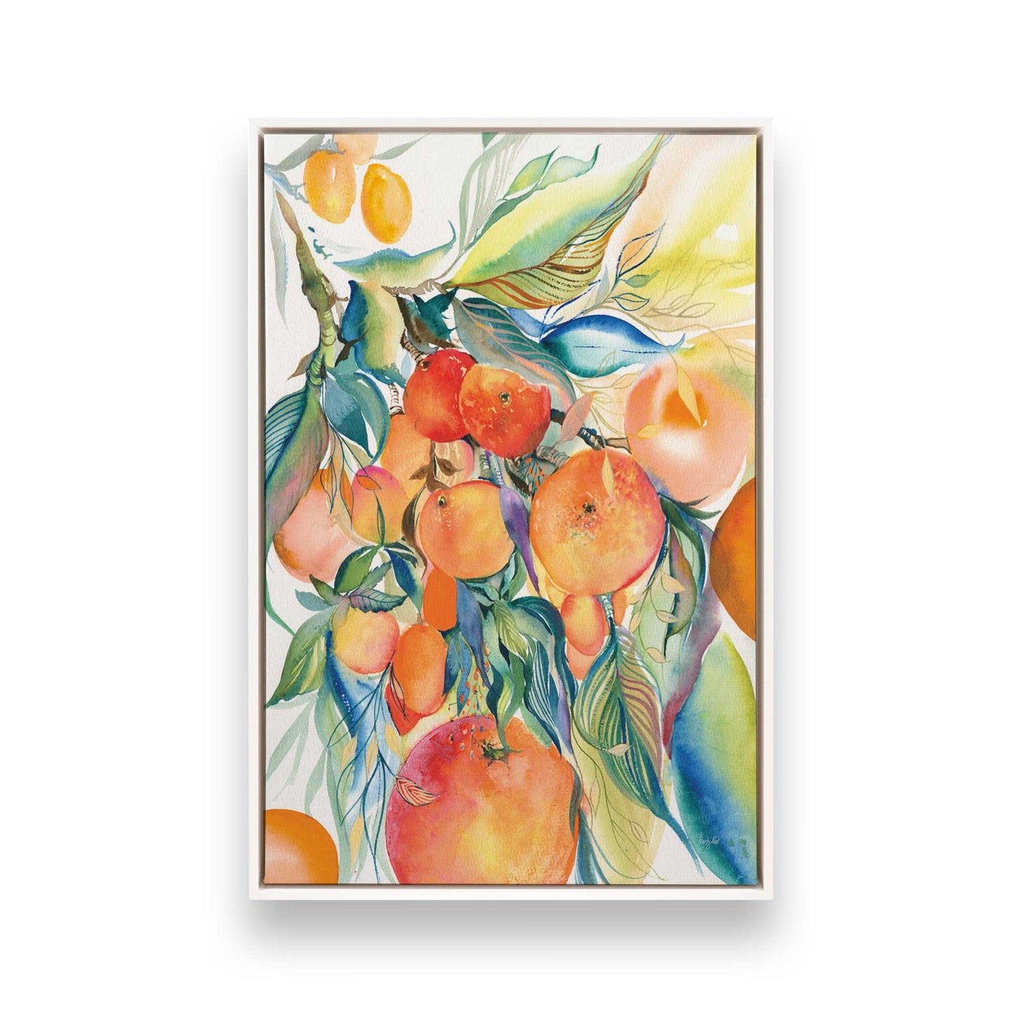 [Color:Opaque White], Picture of art in a White frame