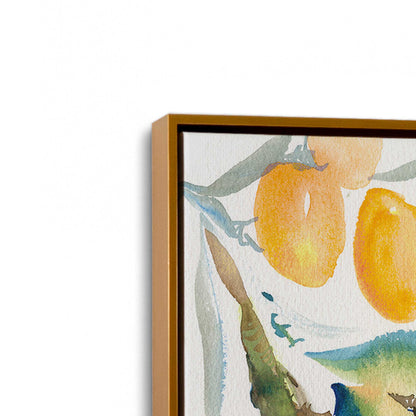 [Color:Polished Gold], Picture of art in a Polished Gold frame at an angle