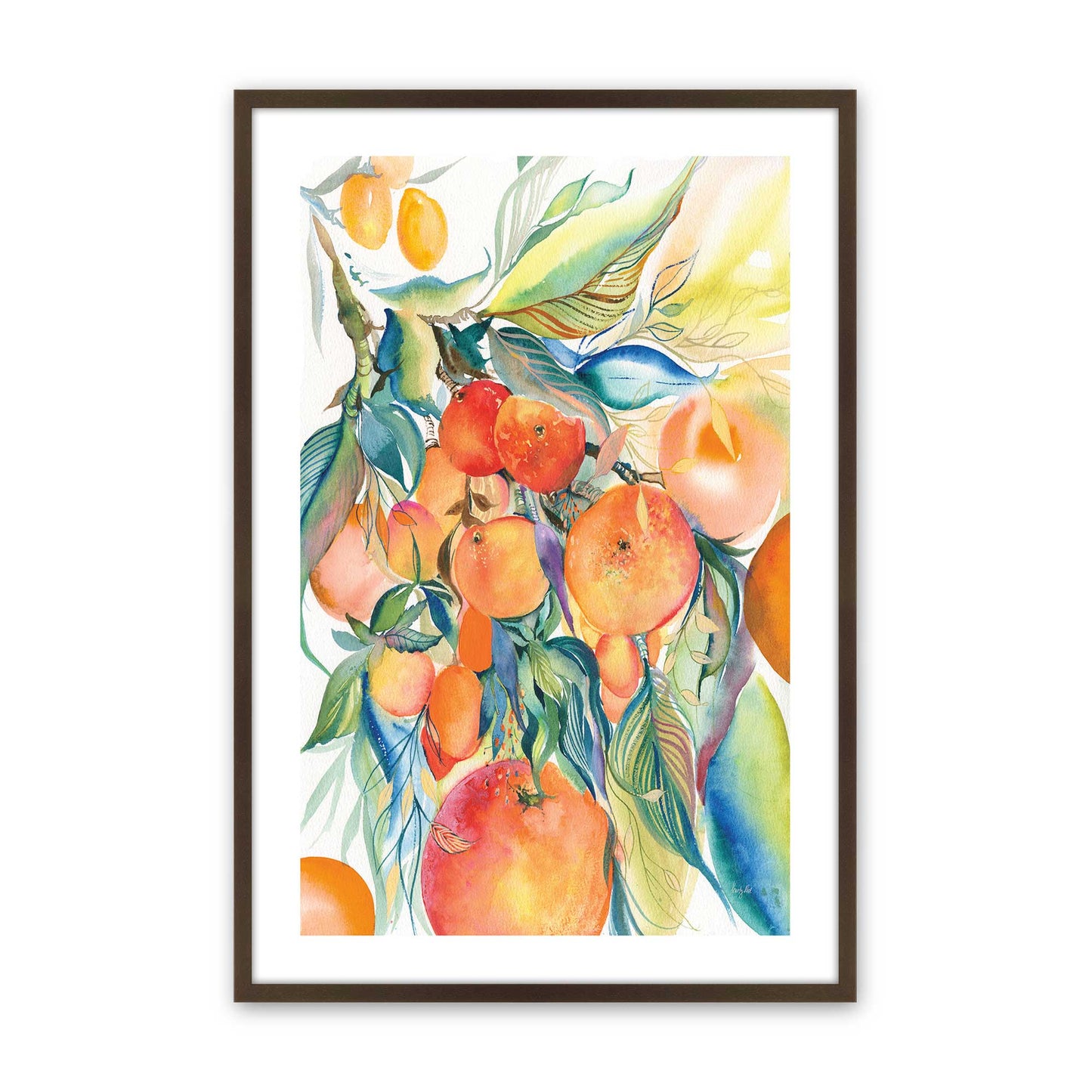 [Color:Brown], Picture of art in a Brown frame