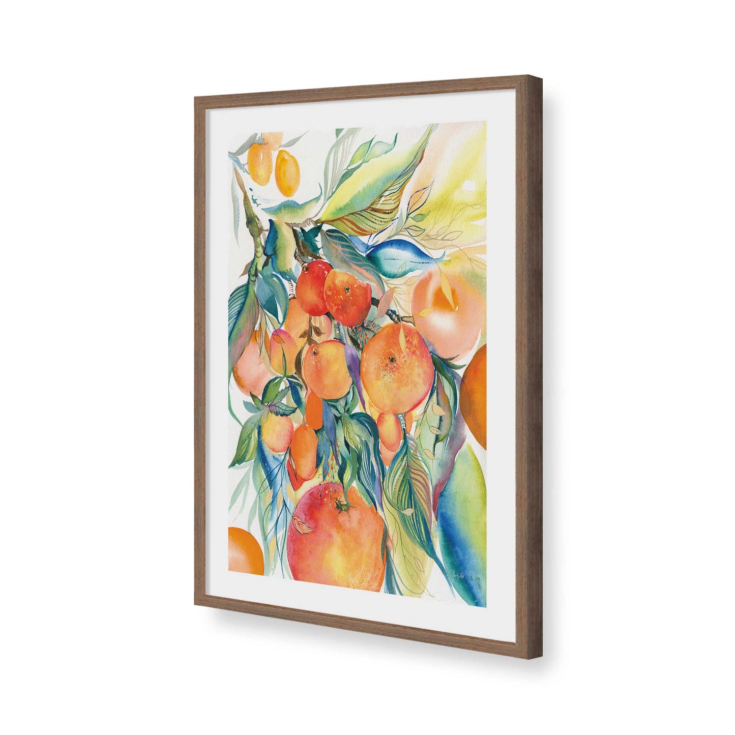 [Color:Walnut], Picture of art in a Walnut frame of the corner