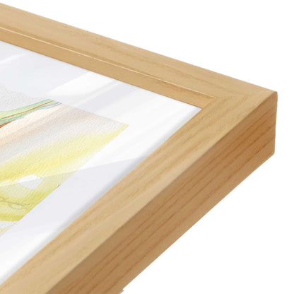 [Color:American Maple], Picture of art in a American Maple frame at an angle