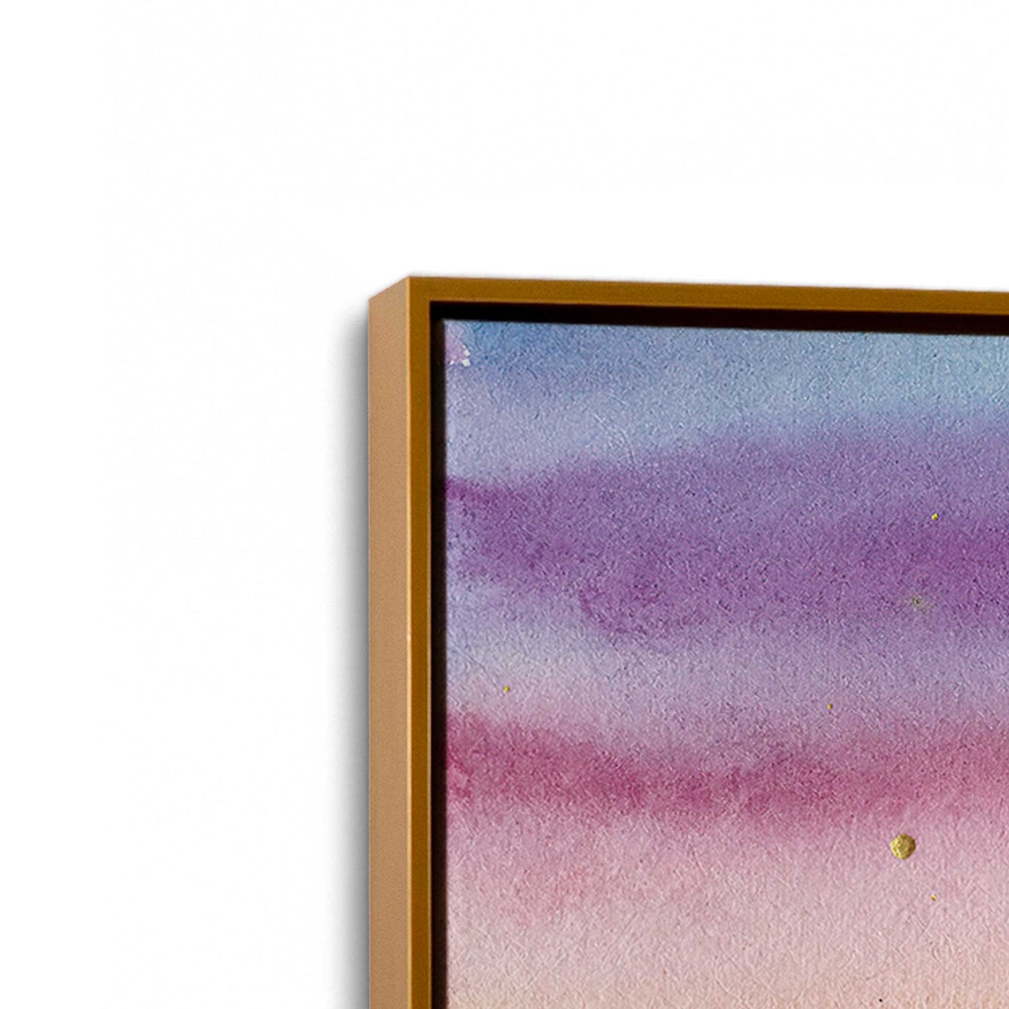 [Color:Polished Gold], Picture of art in a Polished Gold frame at an angle