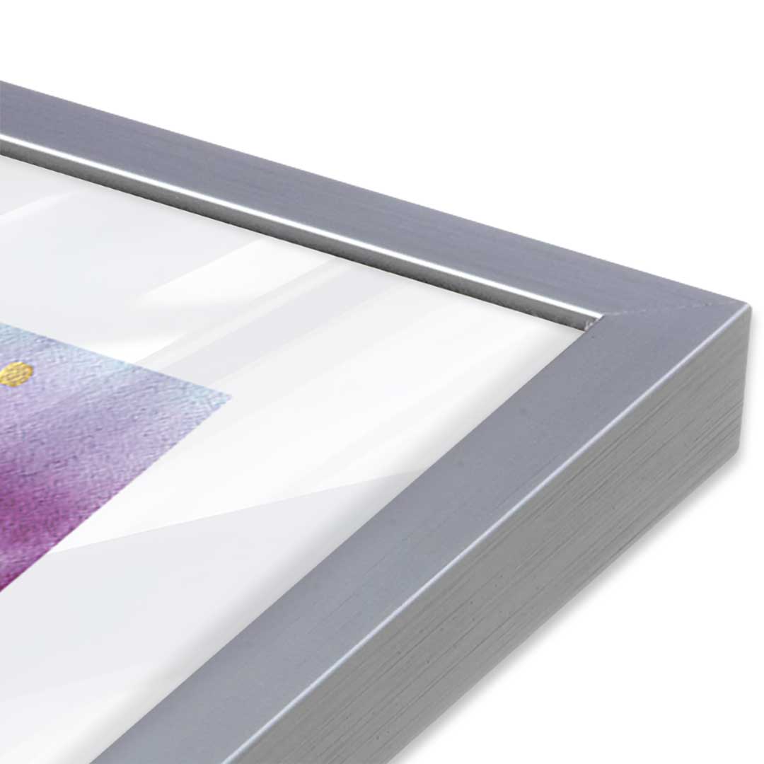 [Color:Polished Chrome], Picture of art in a Polished Chrome frame at an angle