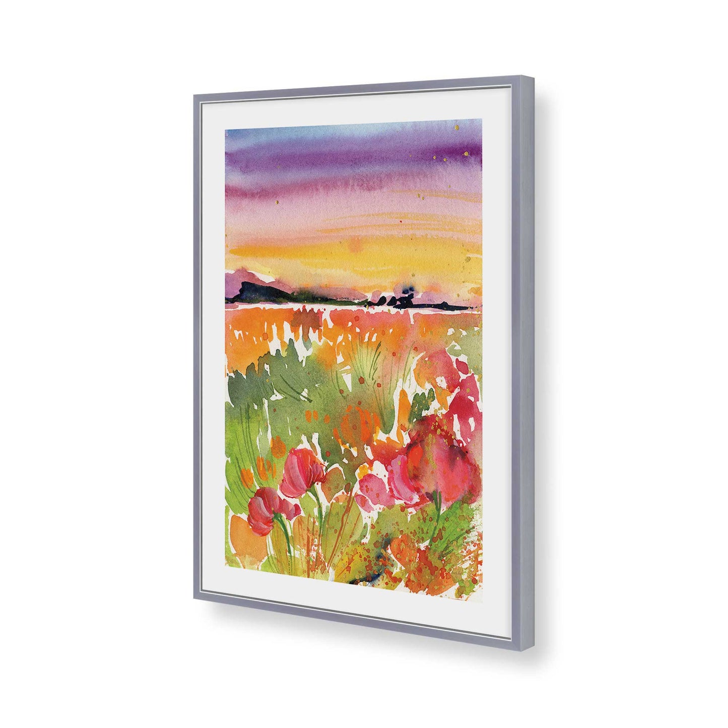 [Color:Polished Chrome], Picture of art in a Polished Chrome frame of the corner
