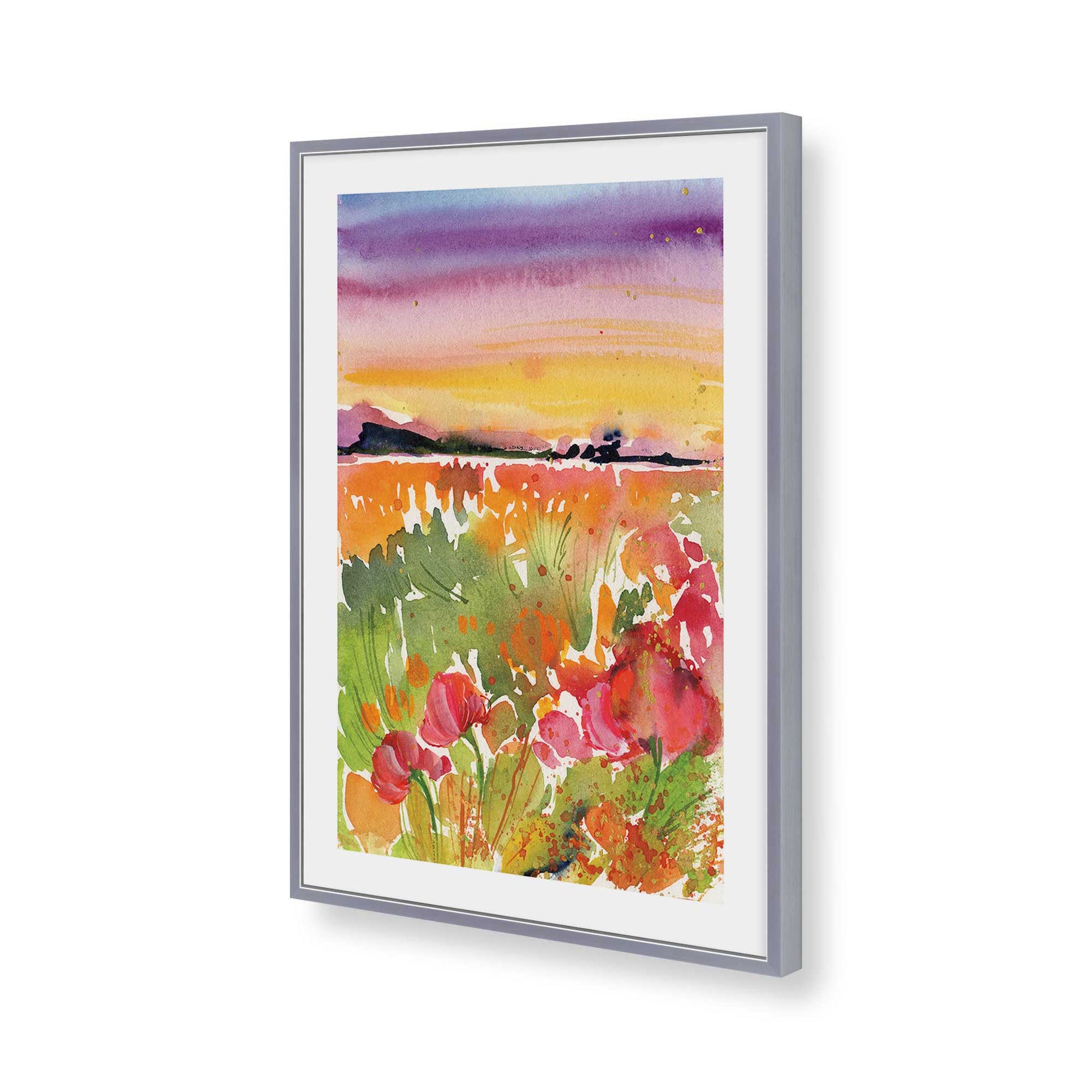 [Color:Polished Chrome], Picture of art in a Polished Chrome frame of the corner
