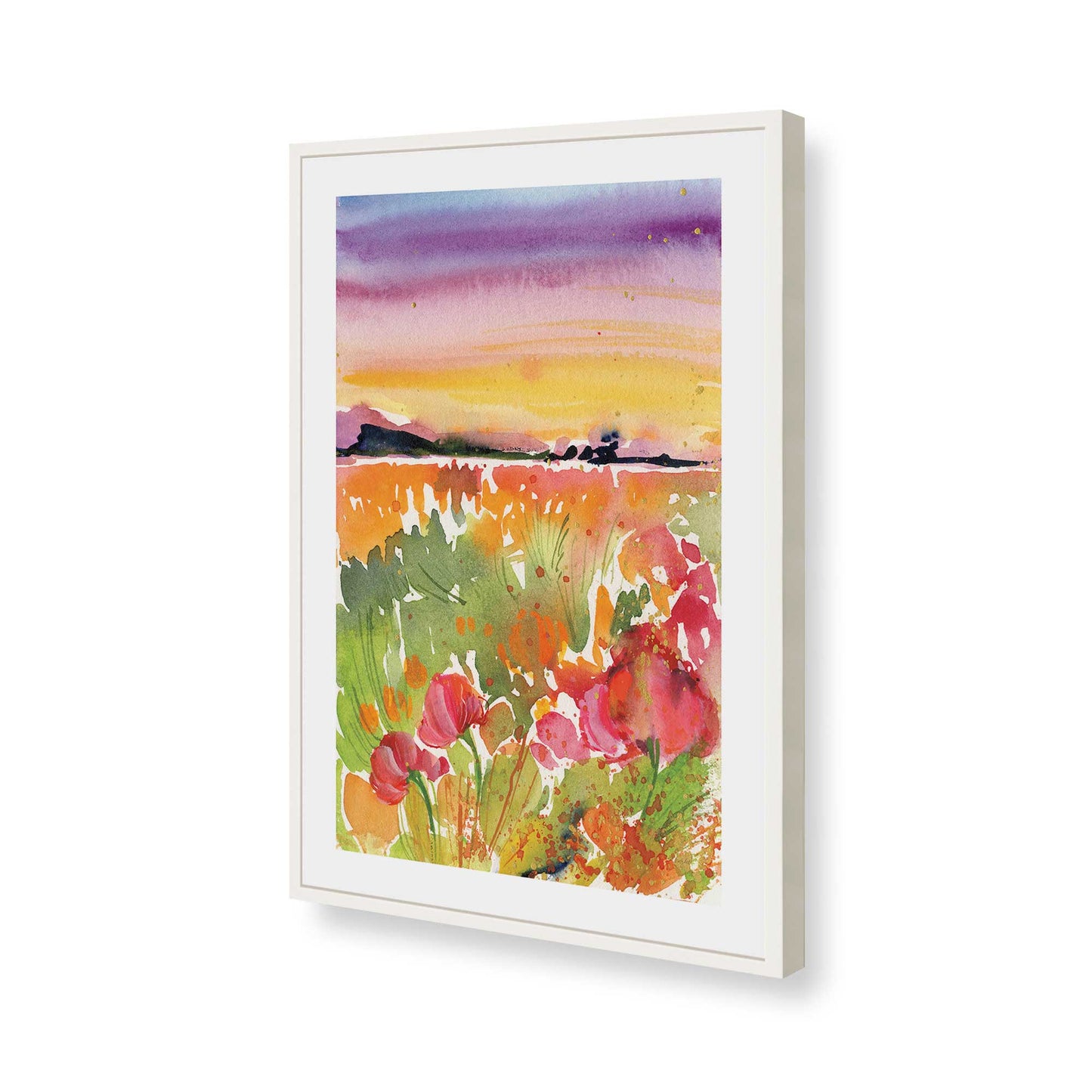 [Color:Opaque White], Picture of art in a Opaque White frame of the corner