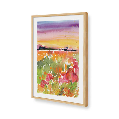 [Color:American Maple], Picture of art in a American Maple frame of the corner