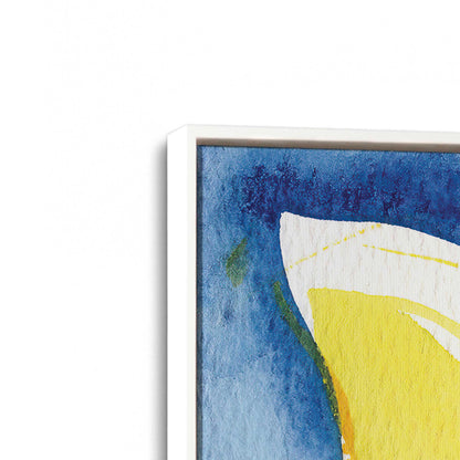 [Color:Opaque White], Picture of art in a White frame at an angle