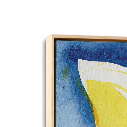 [Color:American Maple], Picture of art in a American Maple frame at an angle