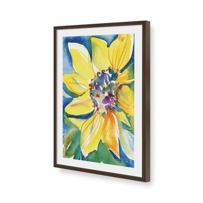 [Color:Brown], Picture of art in a Brown frame of the corner