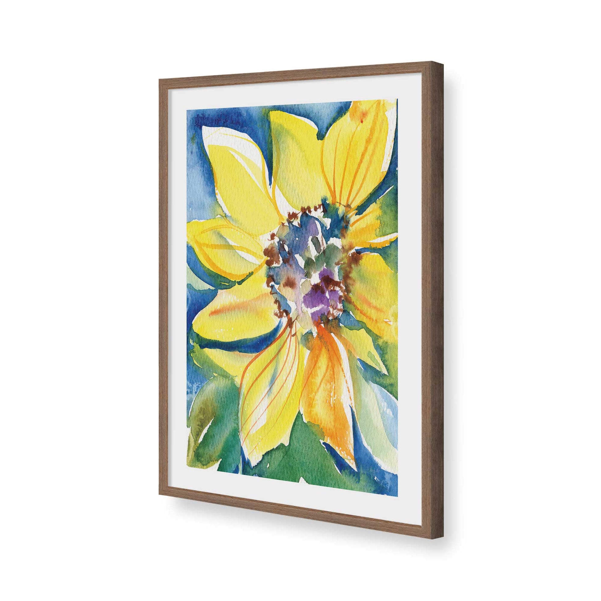 [Color:Walnut], Picture of art in a Walnut frame of the corner