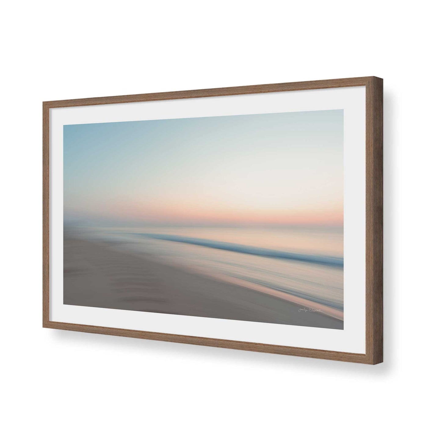 [Color:Walnut], Picture of art in a Walnut frame of the corner