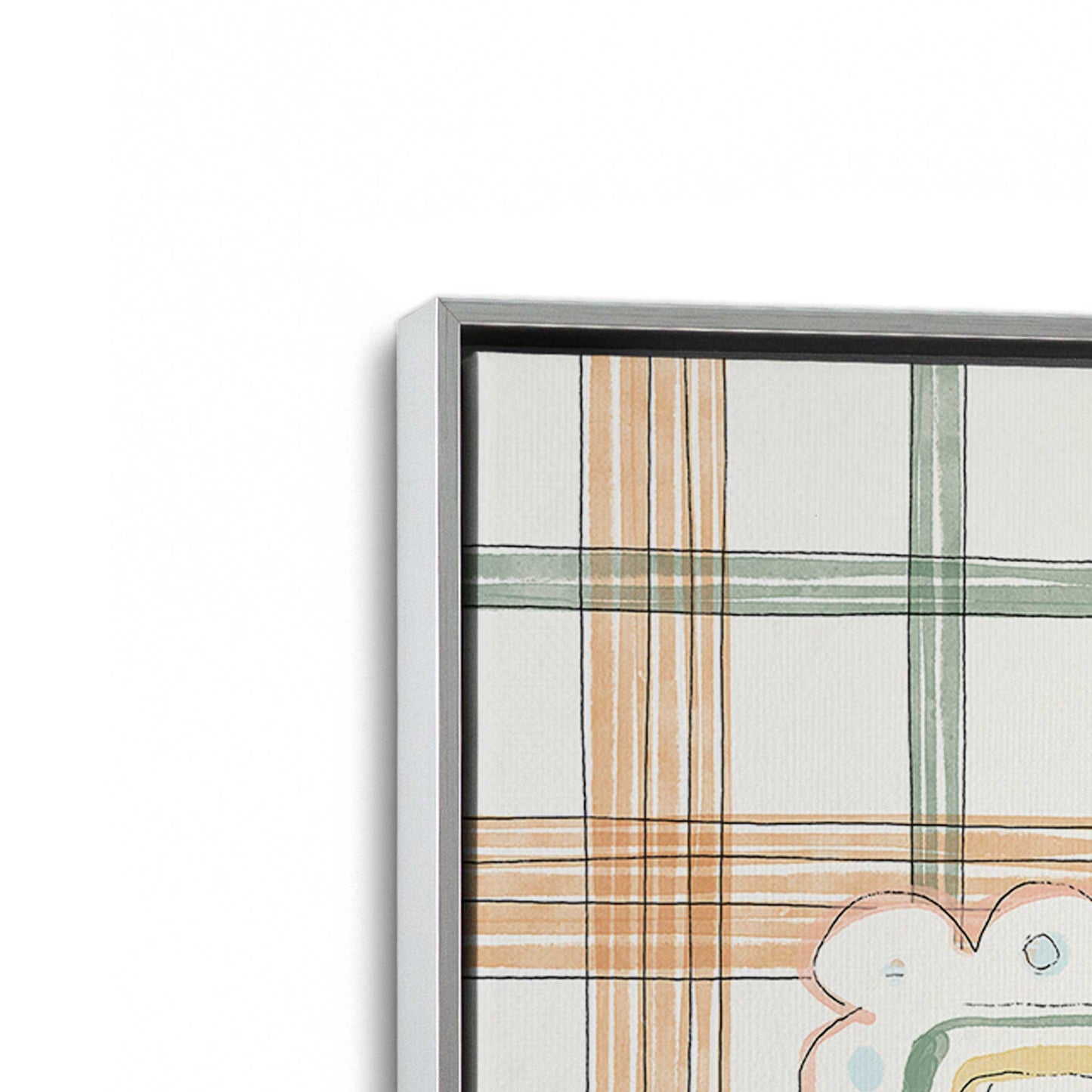[Color:Polished Chrome], Picture of art in a Polished Chrome frame at an angle