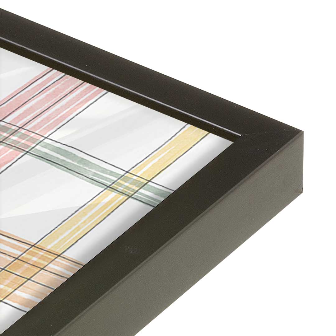 [Color:Satin Black], Picture of art in a Satin Black frame at an angle