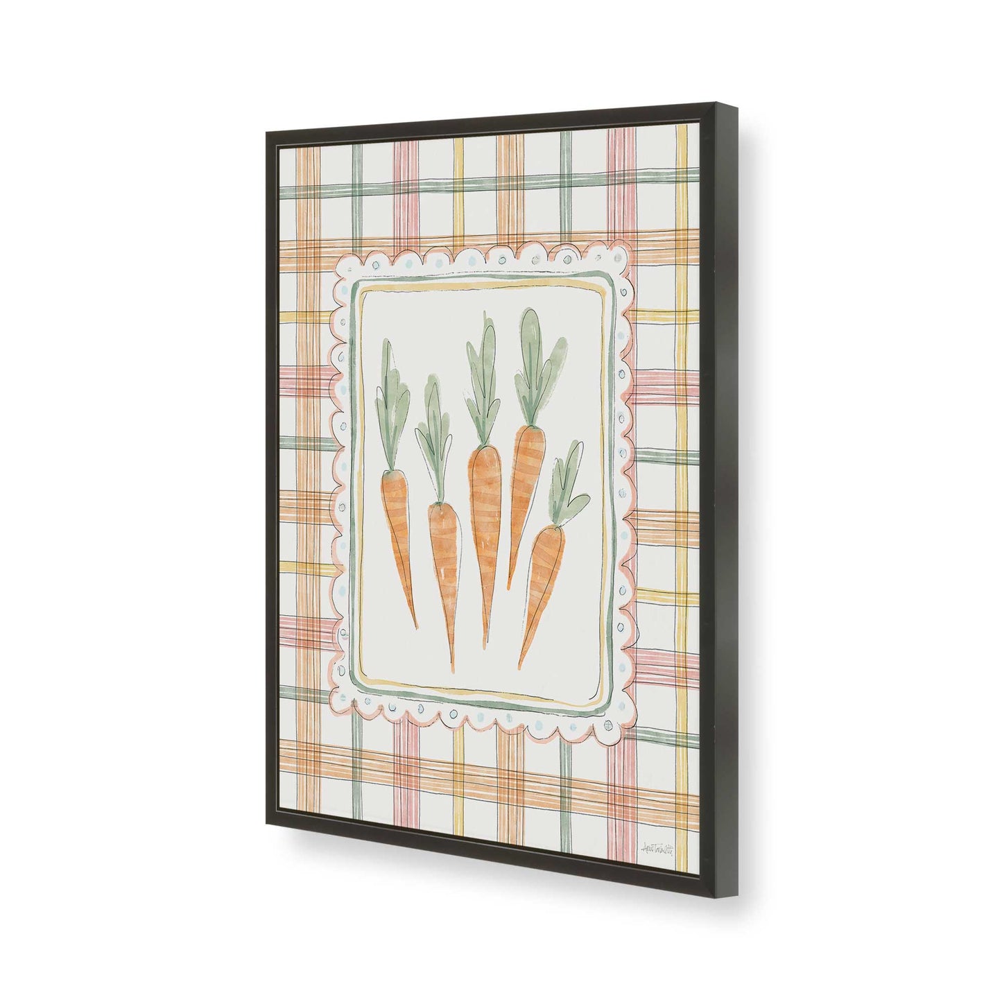 [Color:Satin Black], Picture of art in a Satin Black frame of the corner
