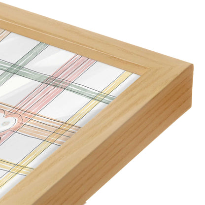 [Color:American Maple], Picture of art in a American Maple frame at an angle