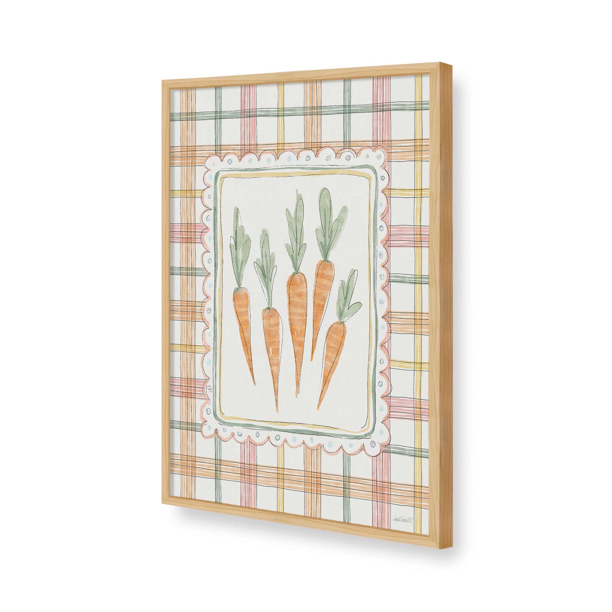 [Color:American Maple], Picture of art in a American Maple frame of the corner