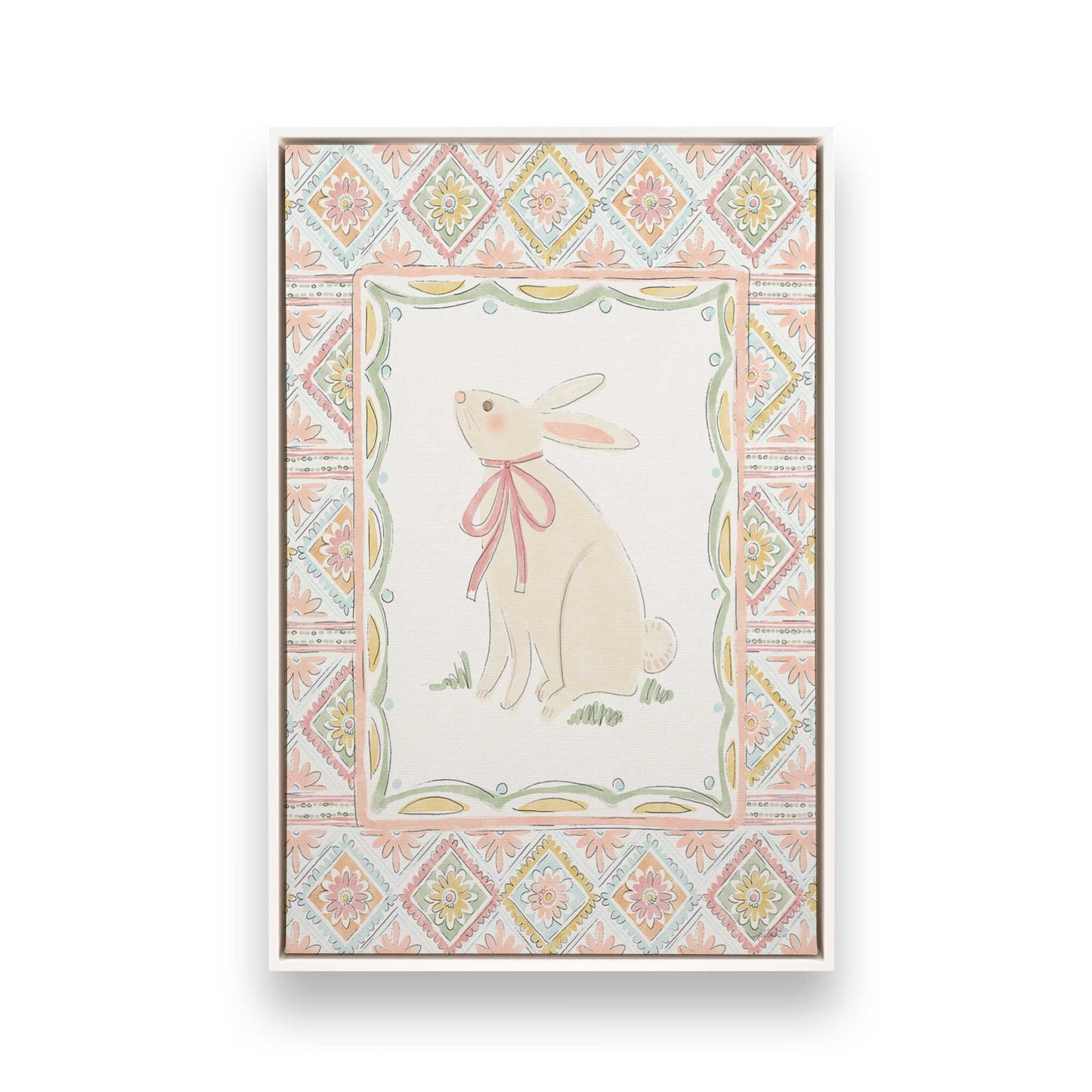 [Color:Opaque White], Picture of art in a White frame