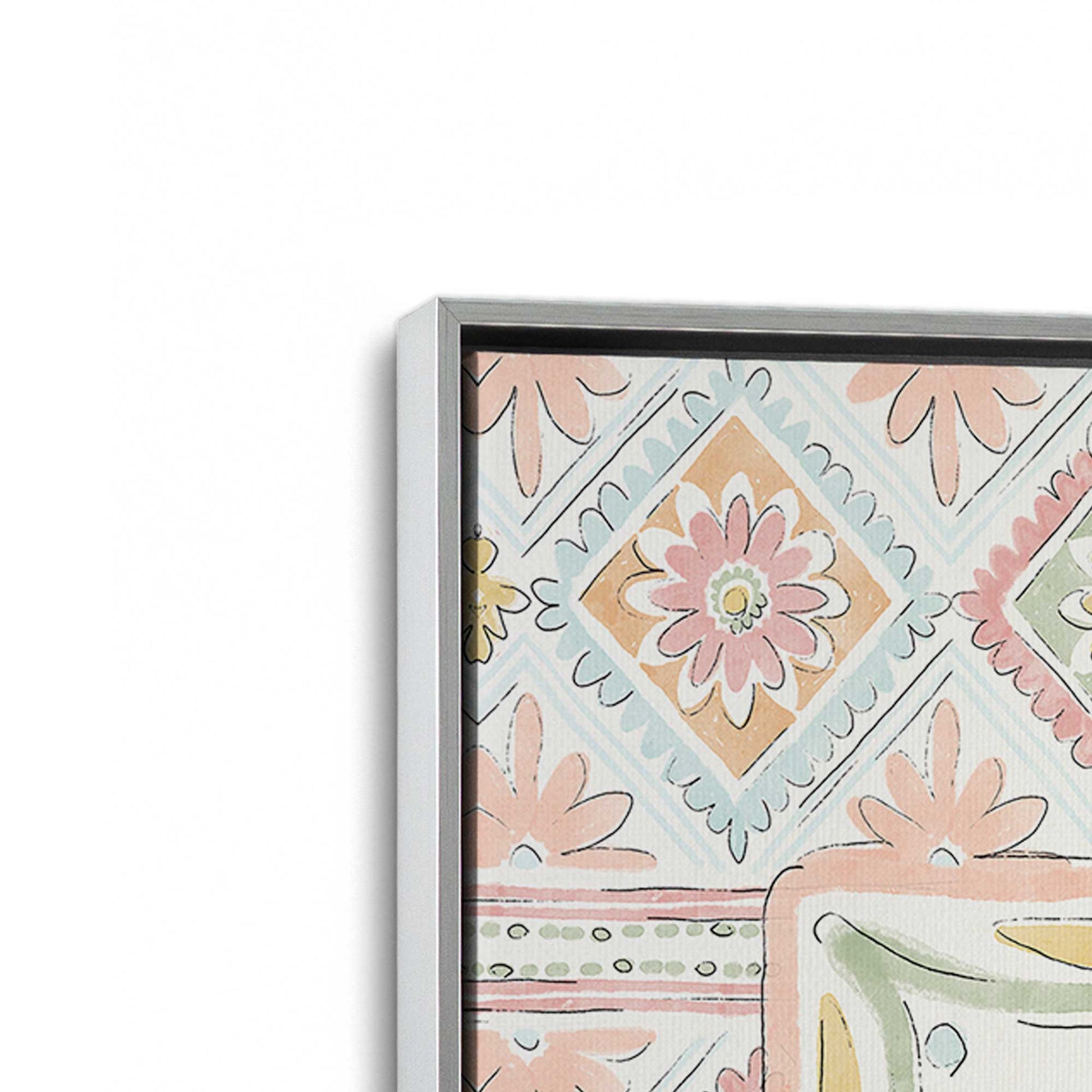 [Color:Polished Chrome], Picture of art in a Polished Chrome frame at an angle