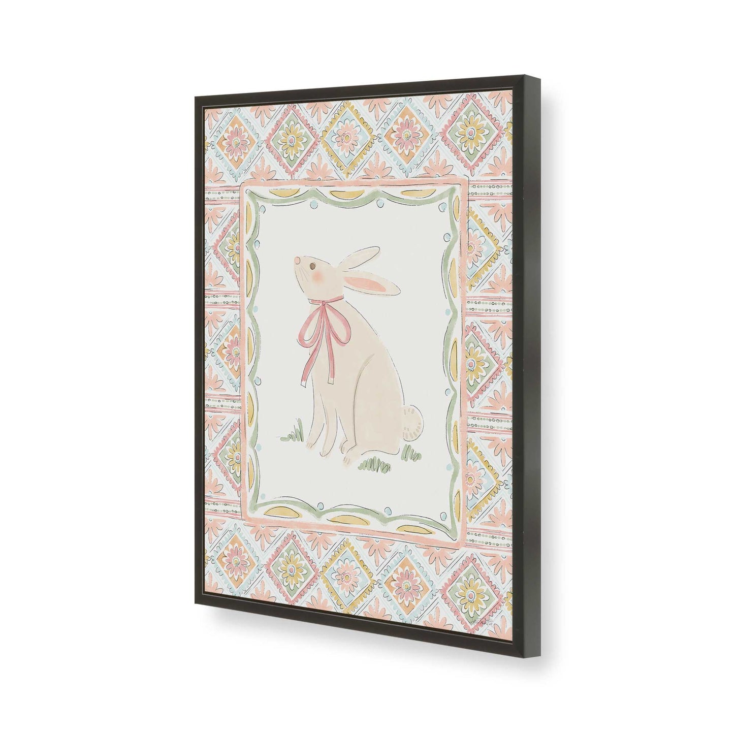 [Color:Satin Black], Picture of art in a Satin Black frame of the corner