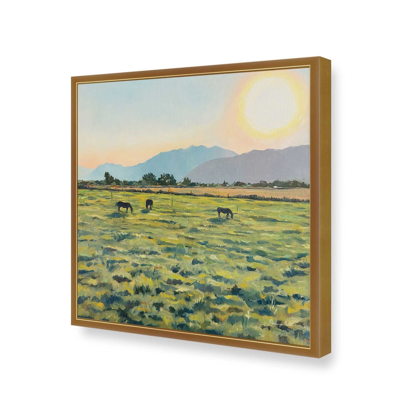 [Color:Polished Gold], Picture of art in a Polished Gold frame of the corner