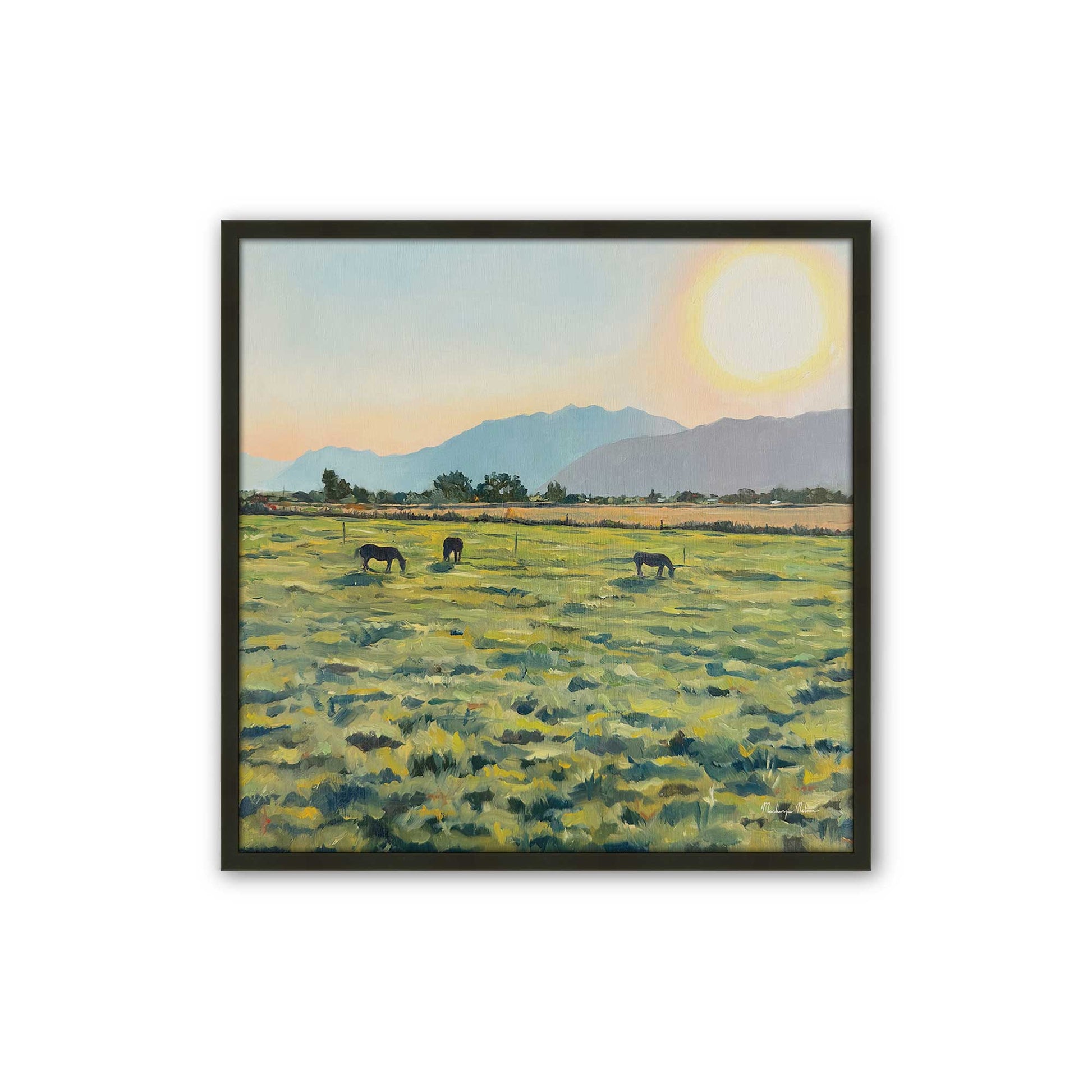 [Color:Satin Black], Picture of art in a Satin Black frame