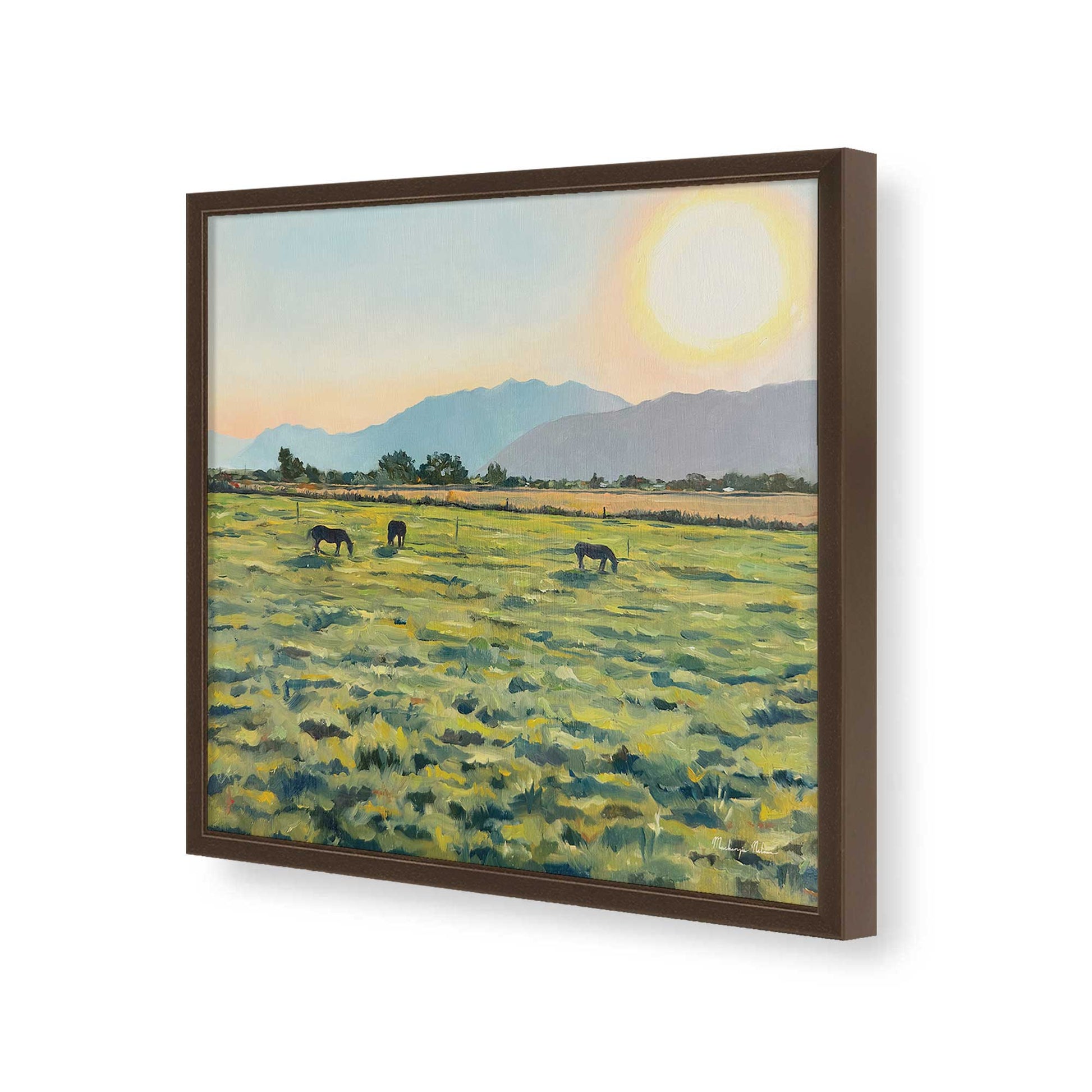 [Color:Espresso], Picture of art in a Espresso frame of the corner